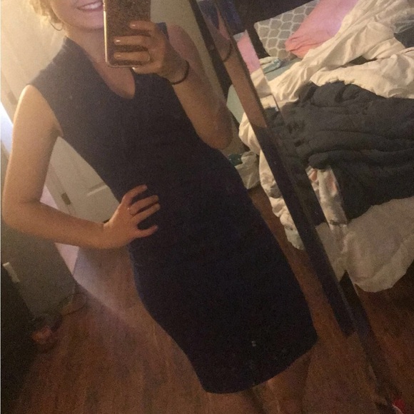 Rolla Coster V-neck royal blue sleeveless sheath dress - Size Small - Picture 2 of 4